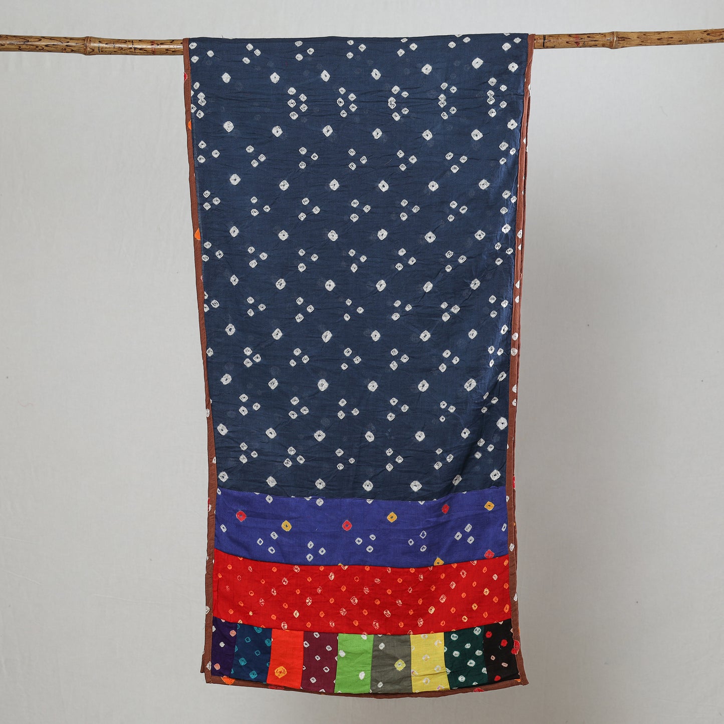 Multicolor - Bandhani Tie-Dye Patchwork Cotton Stole 49