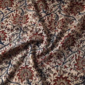 Multicolor Block Print Cotton Kalamkari Fabric