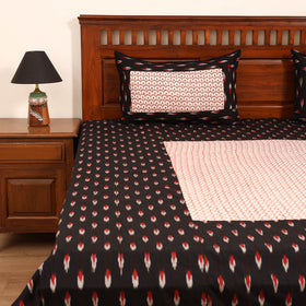 Pochampally Ikat with Bagh Patch Cotton Double Bedsheet Set (108 x 90 in) 19