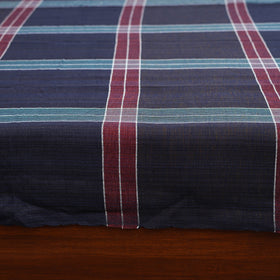 Blue - double handloom cotton bed sheet (93 x 90 in) 15