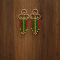 Handmade gota & bead work hanging (set of 2) 11