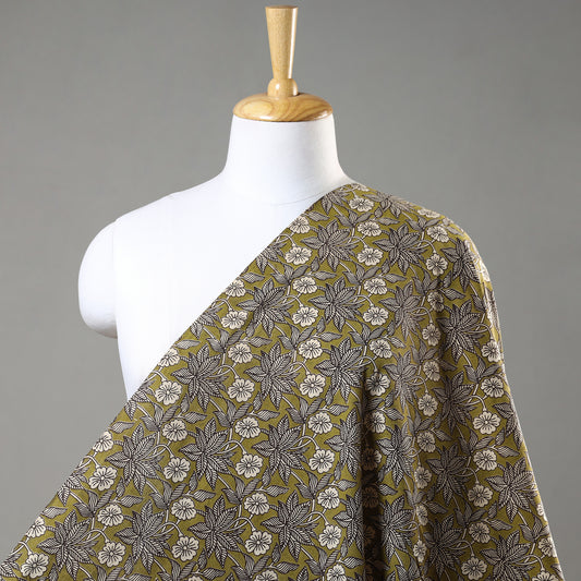 Green - Kalamkari Printed Cotton Fabric