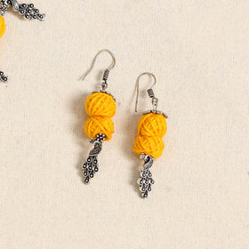 Yellow - german silver thread beads necklace set 29