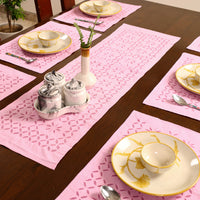 Applique Cut Work Table Runner with Table Mat Set 64