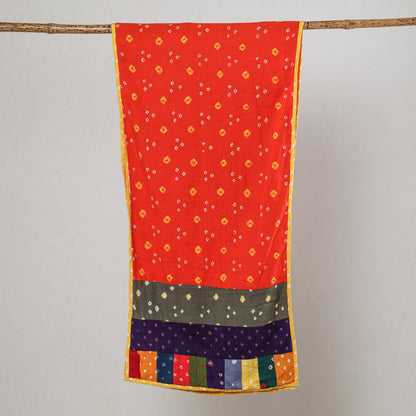 Multicolor - Bandhani Tie-Dye Patchwork Cotton Stole 43