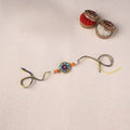 Multicolor - Bishnupur Handpainted Terracotta Rakhi 31