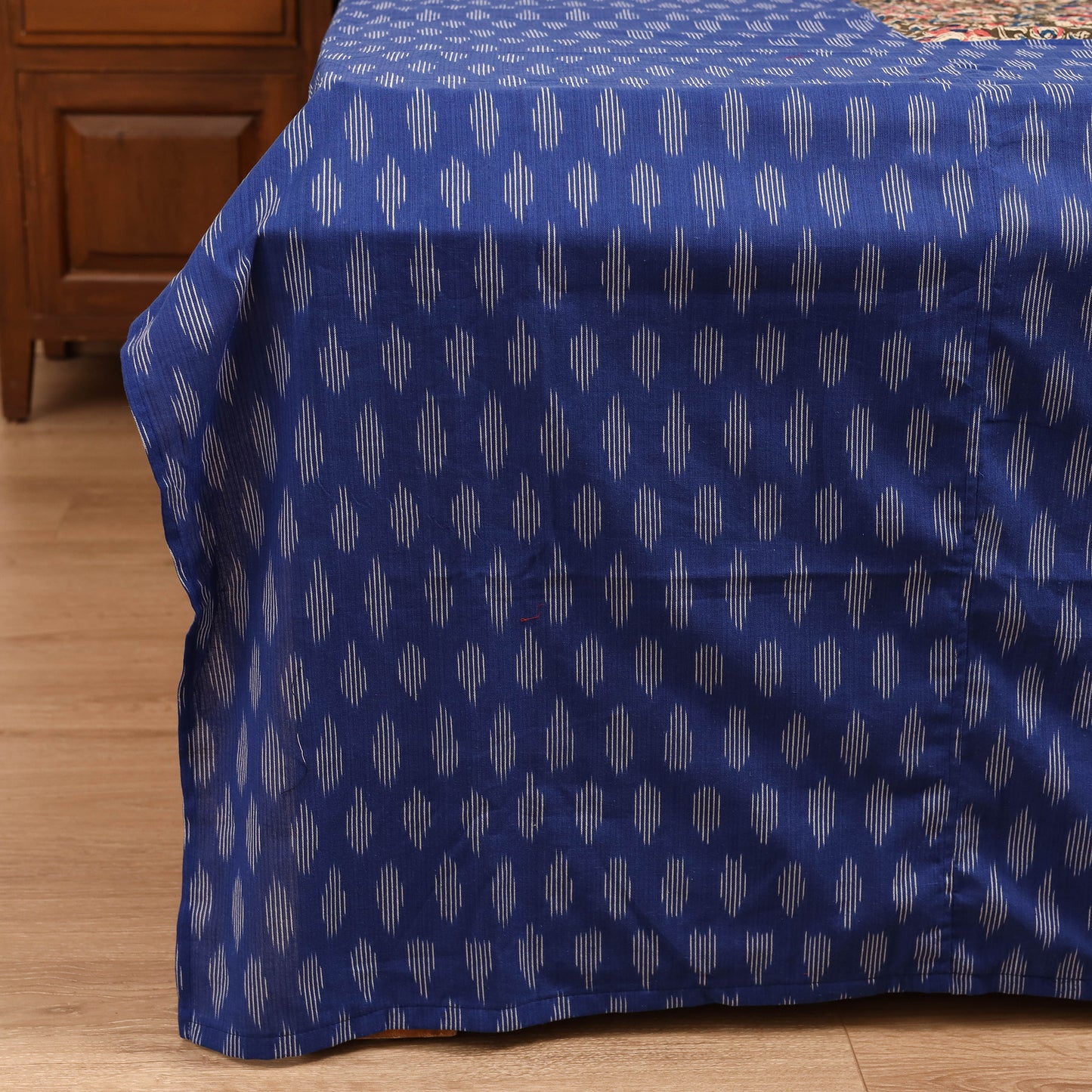 Pochampally Ikat with Kalamkari Patch Cotton Double Bedsheet Set (108 x 90 in) 20