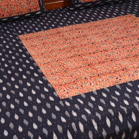 Pochampally Ikat with Kalamkari Patch Cotton Double Bedsheet Set (108 x 90 in) 21