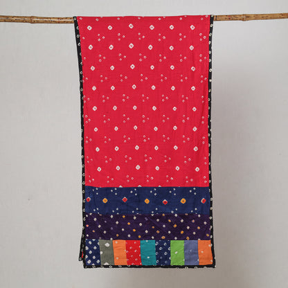 Multicolor - Bandhani Tie-Dye Patchwork Cotton Stole 40