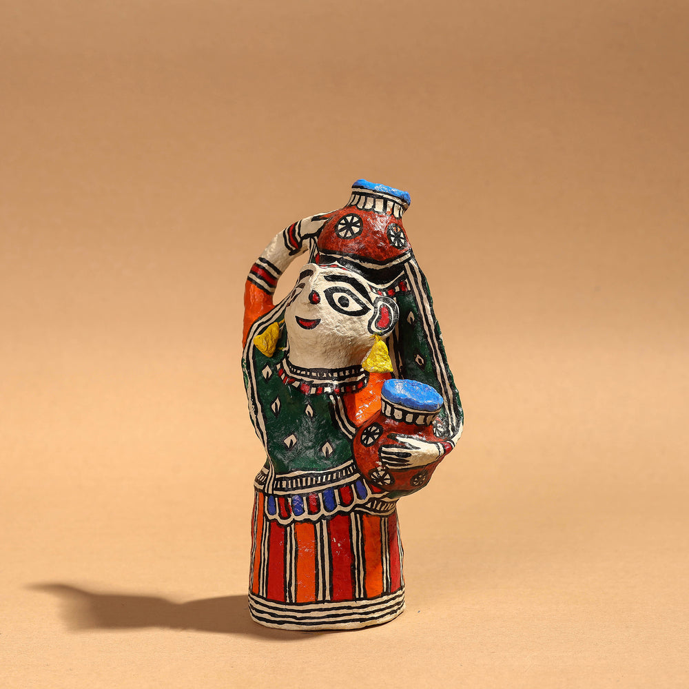 Doll - Madhubani Handpainted Paper Mache Home Decor Item