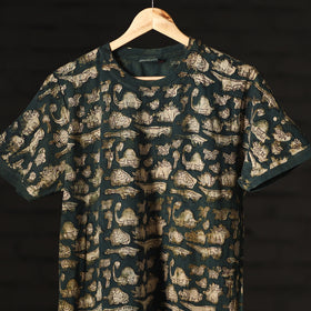  Bindaas Block Art Printed Cotton Round Neck T-shirt 