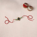 Green - Bishnupur Handpainted Terracotta Rakhi 35