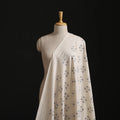 White - Pochampally Double Ikat Cotton Fabric 02
