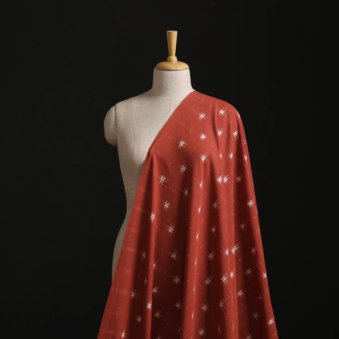 Maroon - Pochampally Double Ikat Cotton Fabric 03