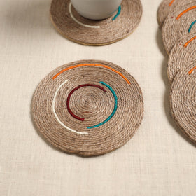 Jute Handcrafted Round Coaster (Set of 6) 04