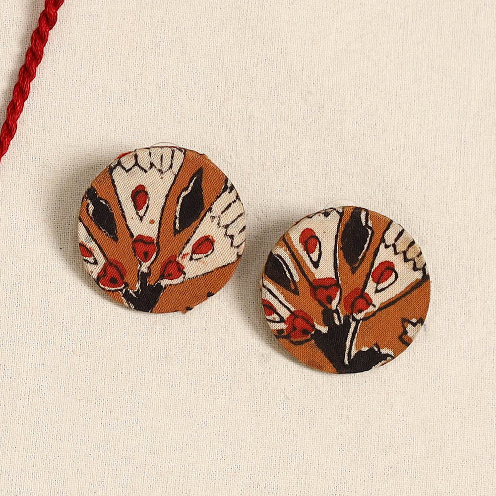 Red - handmade fabart necklace set 21 - handcrafted