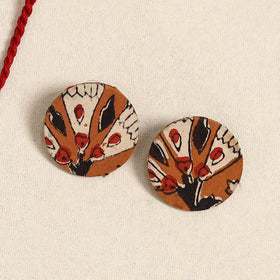 Red - handmade fabart necklace set 21 - handcrafted