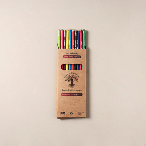 Eco-Friendly Plantable Seed Handmade Paper Pencil (Set of 10) 01