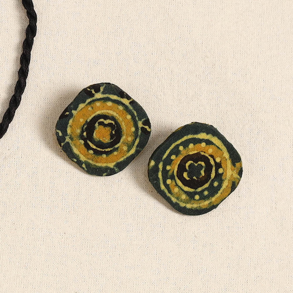 Green - handmade fabart necklace set 20 - handcrafted