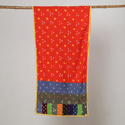 Bandhani Tie-Dye Patchwork Cotton Stole 28