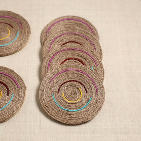Jute Handcrafted Round Coaster (Set of 6) 05