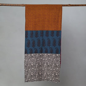  Multicolor Bagh Block Printed Patchwork Cotton Stole