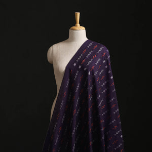 Maroon - Blue - Sambalpuri Ikat Cotton Fabric 03