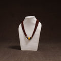 Maroon - Bead Work Handmade Baiga Tribal Moonga Dana Necklace 06