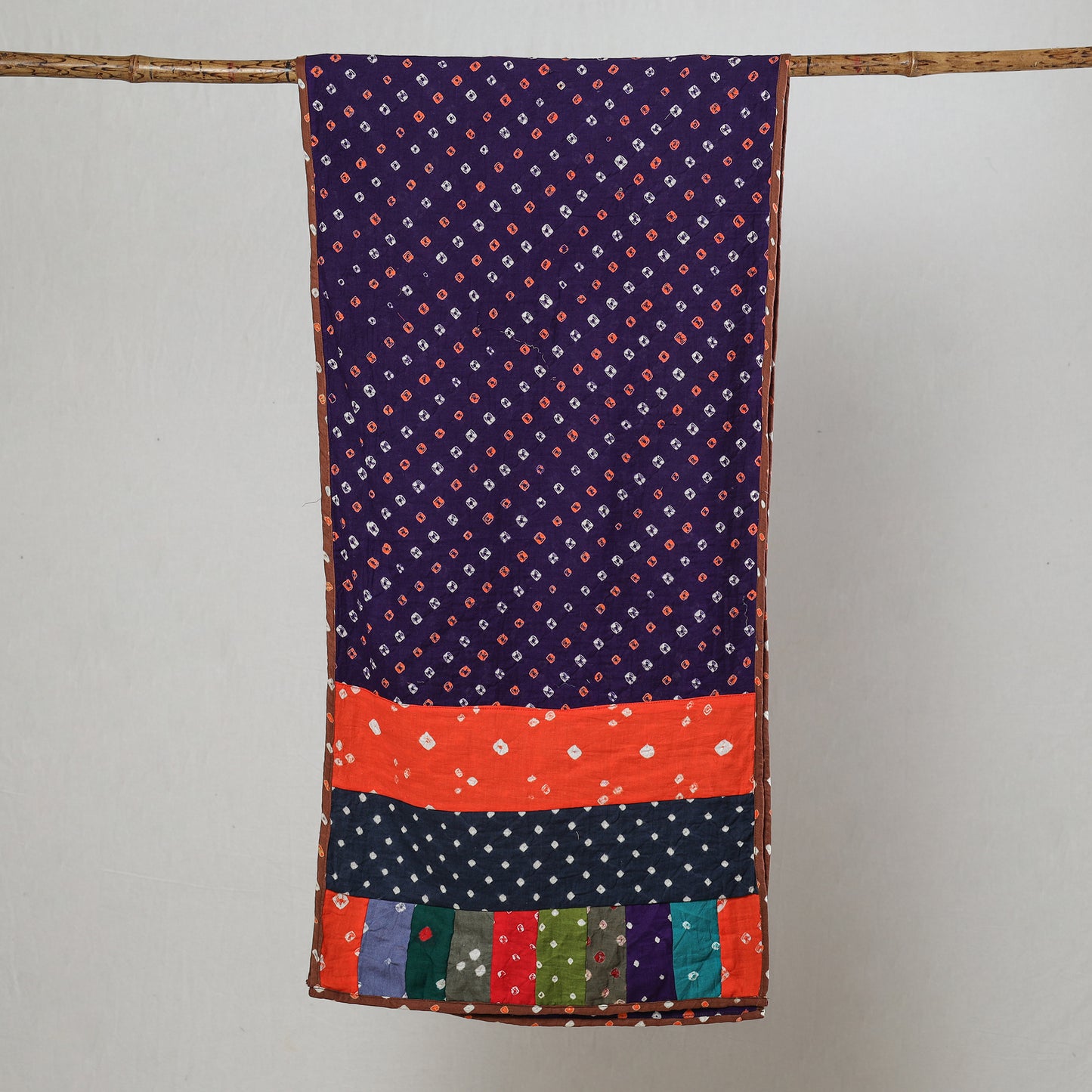 Multicolor - Bandhani Tie-Dye Patchwork Cotton Stole 20