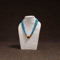 Blue - Bead Work Handmade Baiga Tribal Moonga Dana Necklace 08