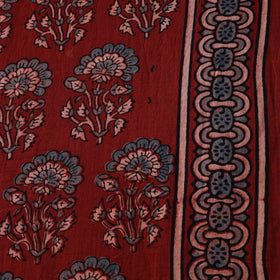 Ajrakh Hand Block Print Natural Dyed Pure Mul Cotton Fabric 03