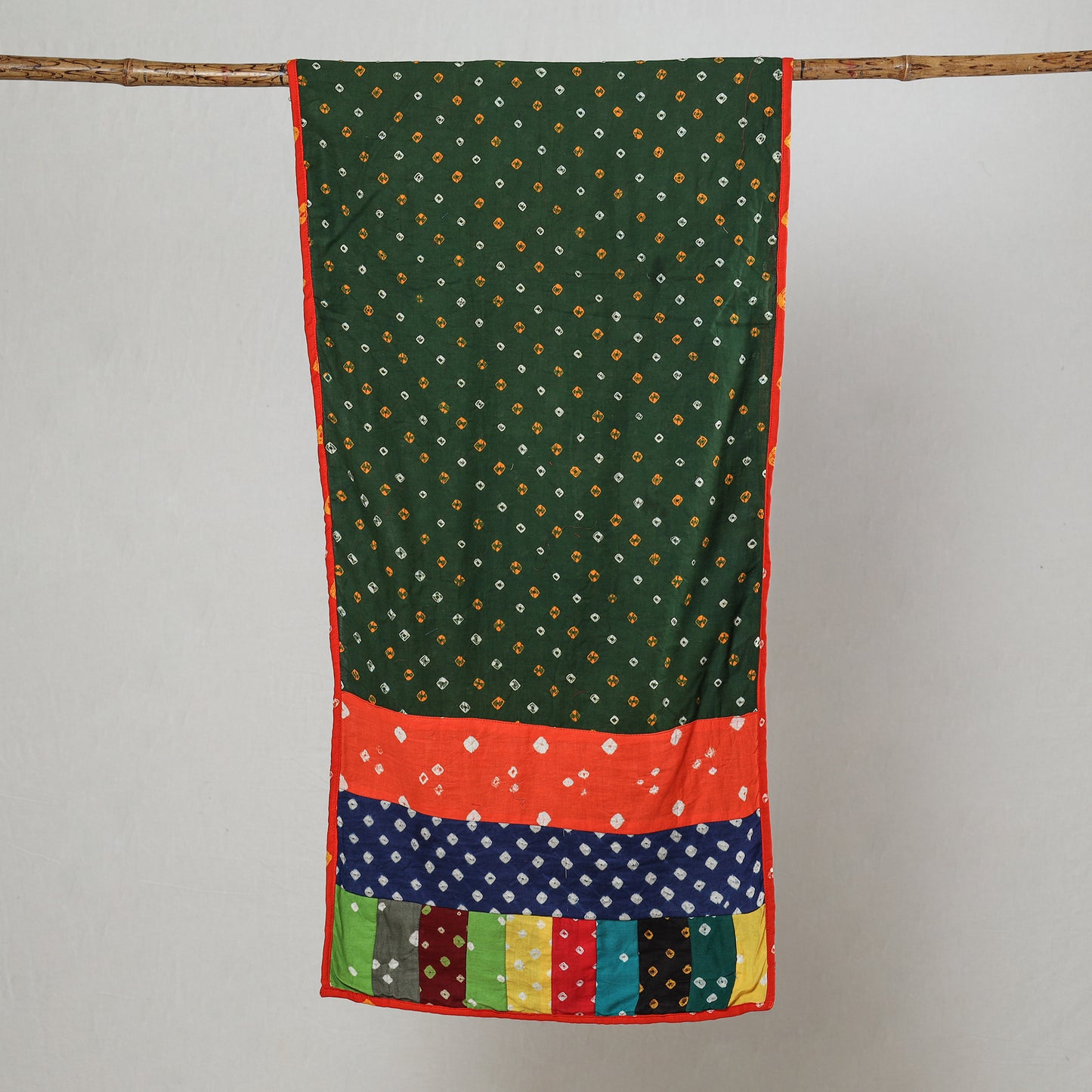 Multicolor - Bandhani Tie-Dye Patchwork Cotton Stole 16