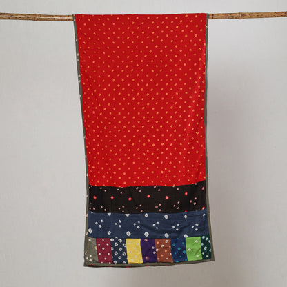 Multicolor - Bandhani Tie-Dye Patchwork Cotton Stole 15