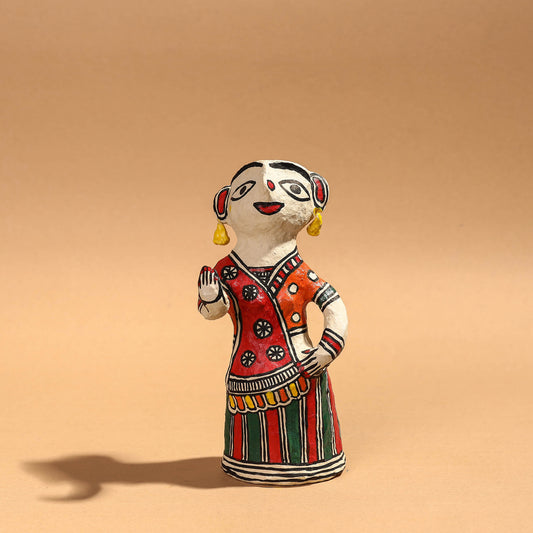 Doll - Madhubani Handpainted Paper Mache Home Decor Item