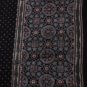 Ajrakh Hand Block Print Natural Dyed Pure Mul Cotton Fabric 04