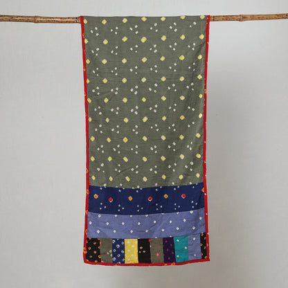 Multicolor - Bandhani Tie-Dye Patchwork Cotton Stole 13