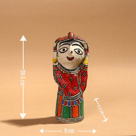  Doll - Madhubani Handpainted Paper Mache Home Decor Item 