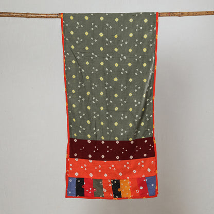 Multicolor - Bandhani Tie-Dye Patchwork Cotton Stole 11