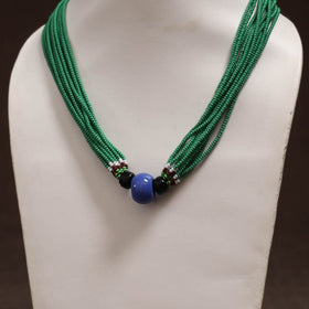 Green - Bead Work Handmade Baiga Tribal Moonga Dana Necklace 20