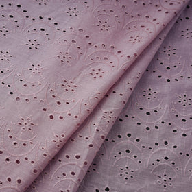  Purple Floral Embroidered Cotton Hakoba Fabric 