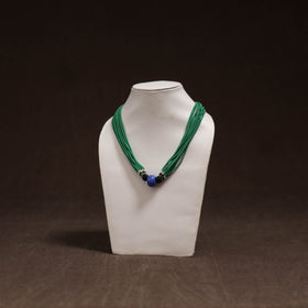 Green - Bead Work Handmade Baiga Tribal Moonga Dana Necklace 20