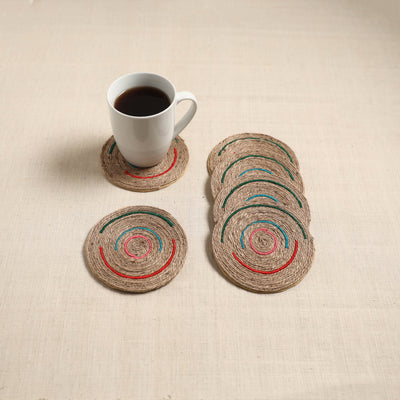 Jute Handcrafted Round Coaster (Set of 6) 11