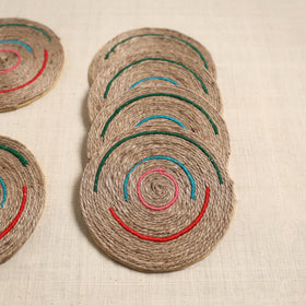 Jute Handcrafted Round Coaster (Set of 6) 11