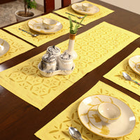 Applique Cut Work Table Runner with Table Mat Set 71