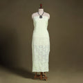 Chikankari Hand Embroidery Mul Cotton Kurta Material 