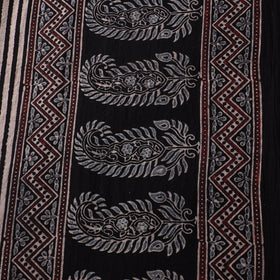 Ajrakh Hand Block Print Natural Dyed Pure Mul Cotton Fabric 07