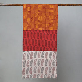  Multicolor Bagh Block Printed Patchwork Cotton Stole