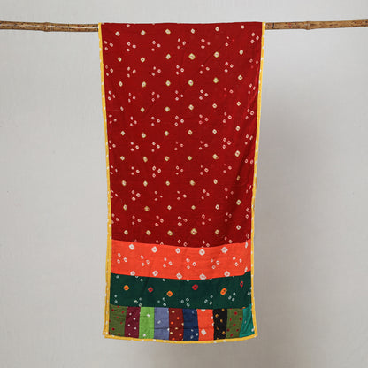 Multicolor - Bandhani Tie-Dye Patchwork Cotton Stole 04