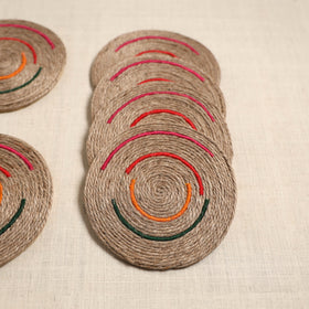 Jute Handcrafted Round Coaster (Set of 6) 12