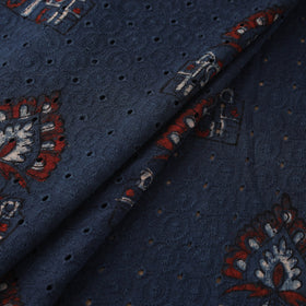 Hakoba Hand Block Ajrakh Print Natural Dyed Cotton Fabric 100